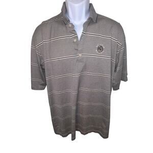 Slazenger vintage men’s size M striped button golf country club polo shirt